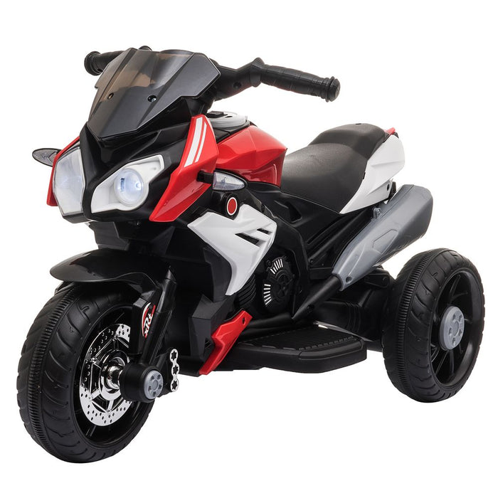 Premium Quality Kids Electric Motorcycle: Ride-On Toy, 6V Battery, Music, Horn, Lights, Red HOMCOM