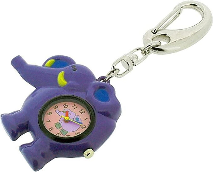 Stunning Purple Elephant Key Chain Clock - CLEARANCE! Limited stocks, re-battery needed. Get yours now - IMP725