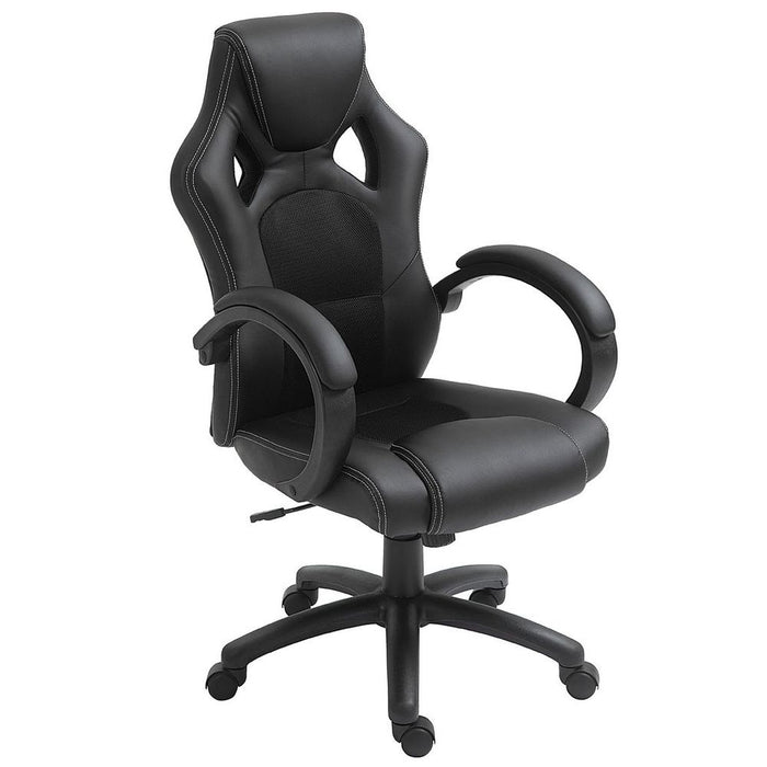 Premium Swivel Gaming Chair - Adjustable Height, 360° Swivel, PU Leather - Black