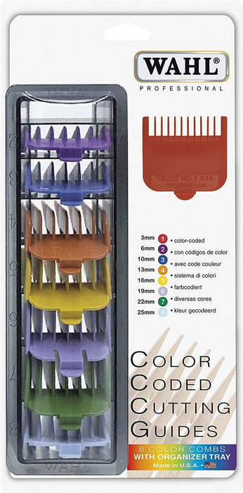 Wahl Multi Coloured Comb Set - High-Quality Attachments for Precision Haircuts. Easily Identifies Cutting Lengths