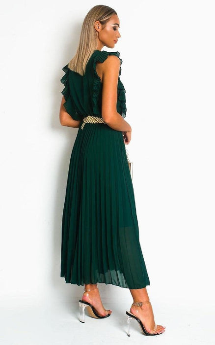 Elegant Pleated Maxi Dress - Quality Guaranteed