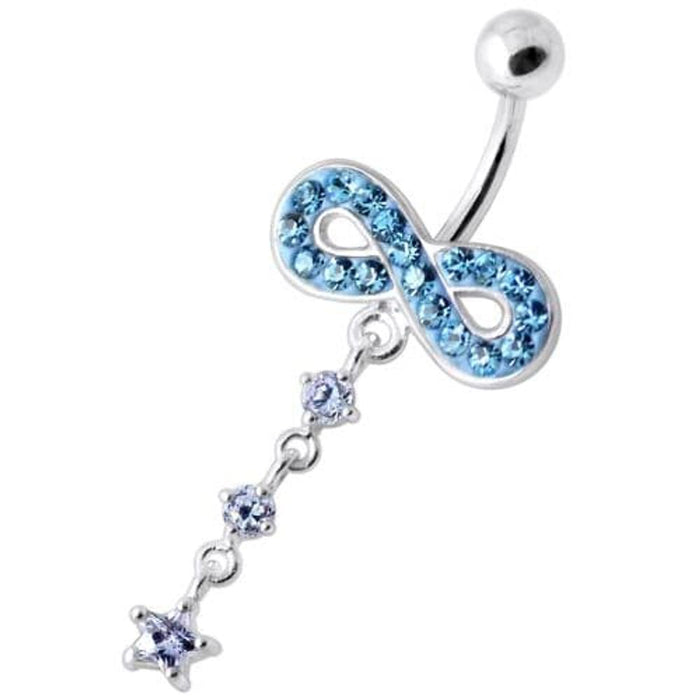 Infinity with Star Jeweled Navel Ring