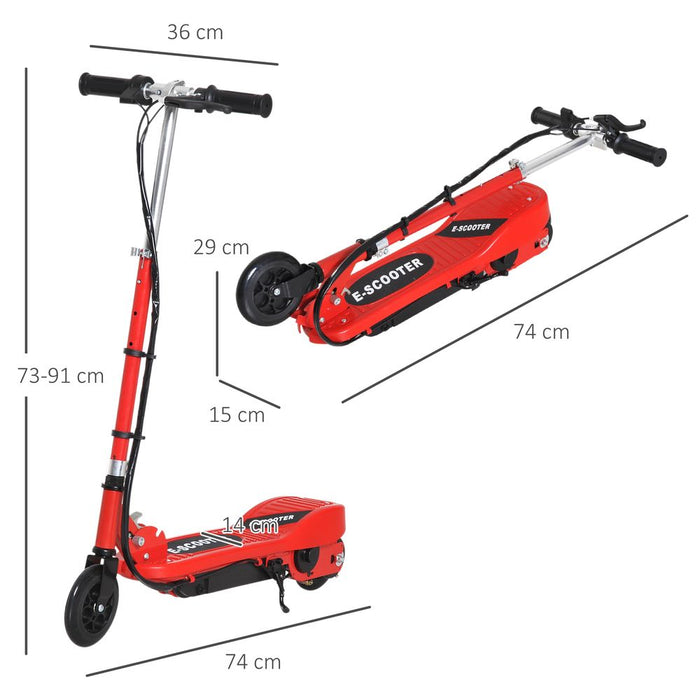 Folding Kids Electric Scooter 7-14 Adjustable Battery Power PU Wheels