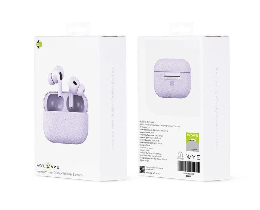 WYEWAVE Premium ANC Wireless Earbuds - Purple