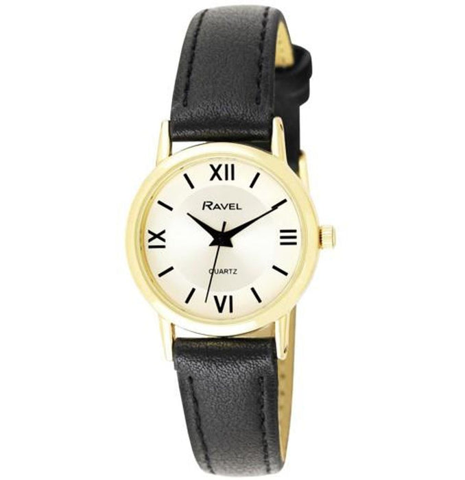 Ravel Ladies Classic Faux Leather Strap Watch R0105L - Multiple Colors Available