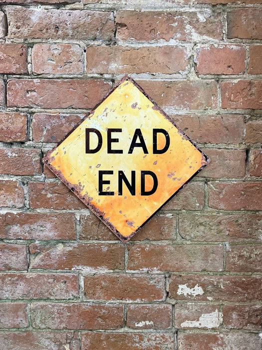 Vintage Metal Wall Sign - Dead End - High Quality - 28cm