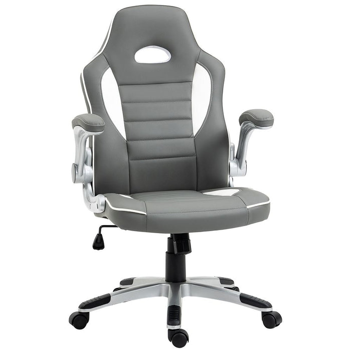 Premium Adjustable Racing Gaming Chair with Armrests - Grey