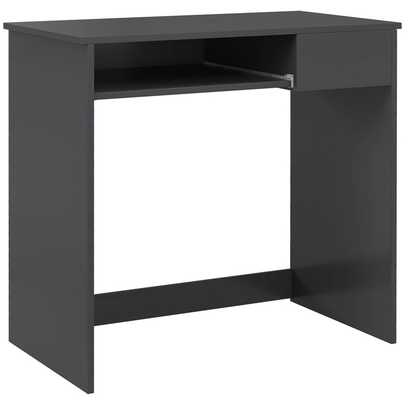 HOMCOM Compact Computer Table, Grey: Space-Saving, Durable, Stylish ...