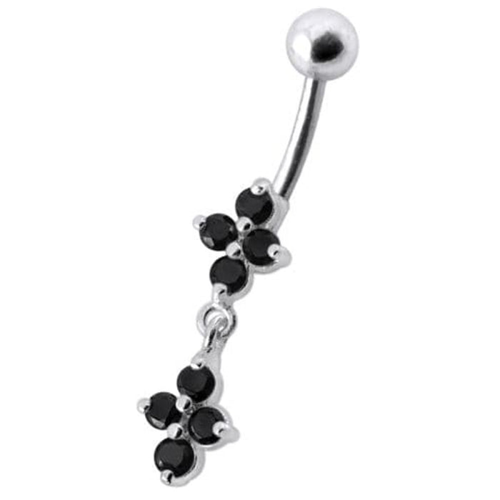 Fancy  Studded Dangling Body Jewelry Navel Ring