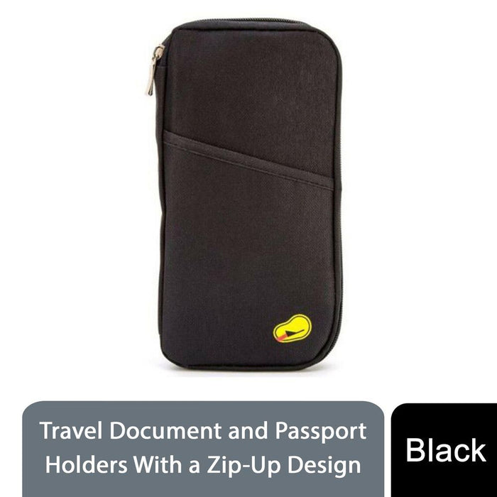 Secure and Stylish Zip-Up Travel Document and Passport Holders, Choose Your Colour