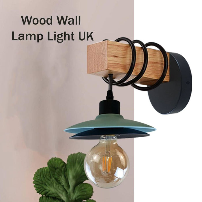 LED Wood Indoor Wall Light Clear Metal Lantern Wall Lamp UK Kit