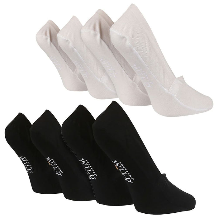 Wildfeet - 4 Pack Ladies Bamboo Low Cut Ped Socks