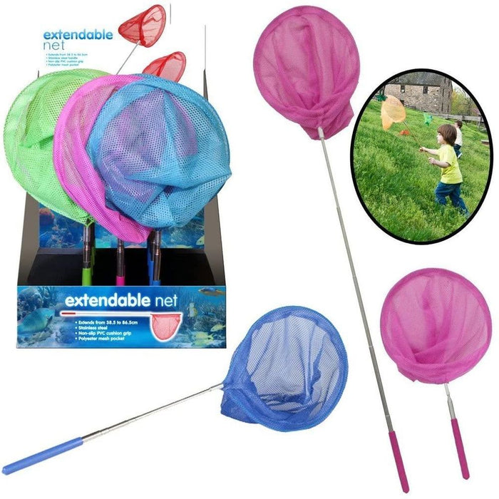 Premium Kids Fishing Net - Extendable Telescopic Handle Garden Toy for Bugs & Insects