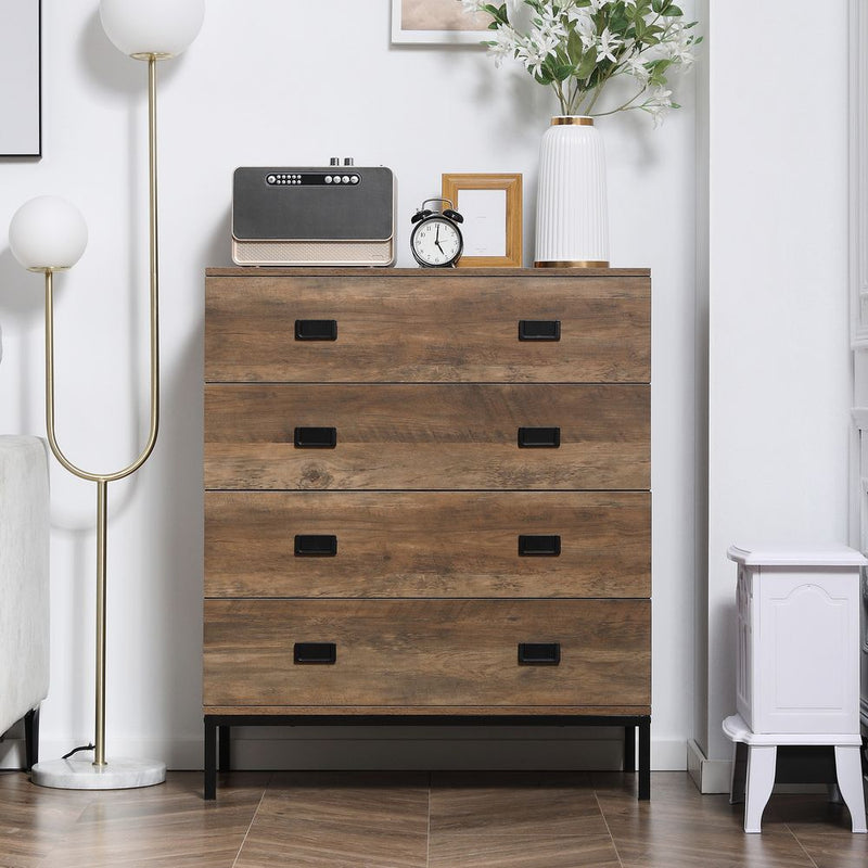 Chest of Drawers, 4 Drawer Unit Dresser Storage Chest Bedroom Living Room