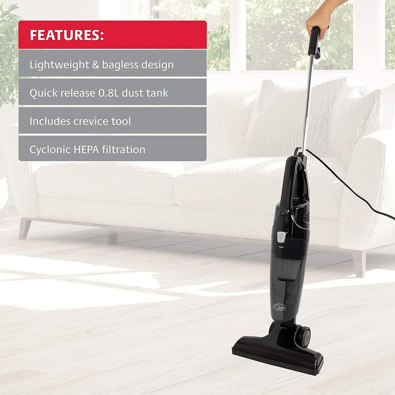 Quest 2-in-1 Upright and Handheld Lightweight Vacuum Cleaner - Black, 600W - 44839