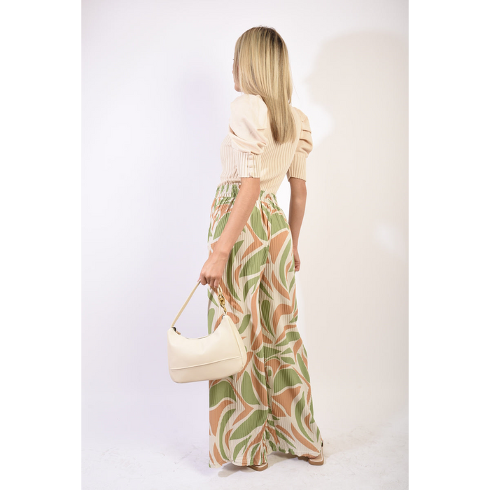 Abstract Pattern Wide Leg Trousers