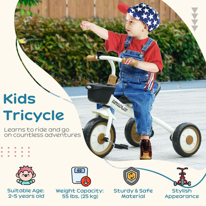 Premium Kids Trike: Adjustable Seat, Basket, Bell | Ages 2-5 | Top Quality