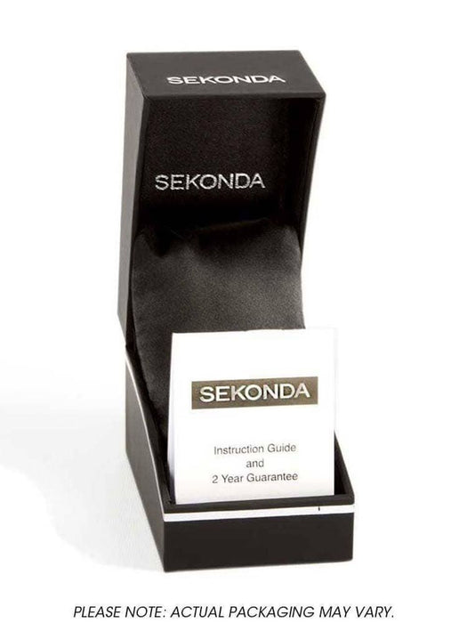 Sekonda Womens Fashion White & Rose Gold Rubber Strap Watch