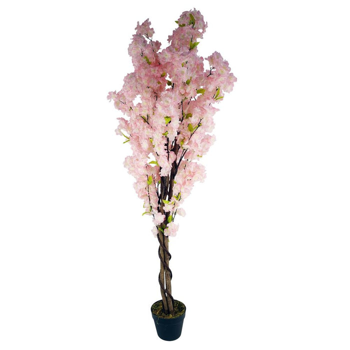 Premium Pink Cherry Blossom Tree - Lifelike 150cm Artificial Plant for Stunning Decor