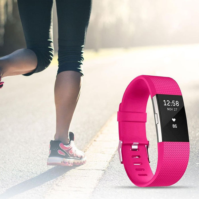 Fitbit Charge2 Classic Replacement Straps, Adjustable Metal Clasp, HotPink