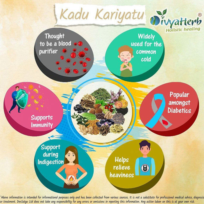 Premium Kadu Kariyatu Powder - Organic Herbal Tonic