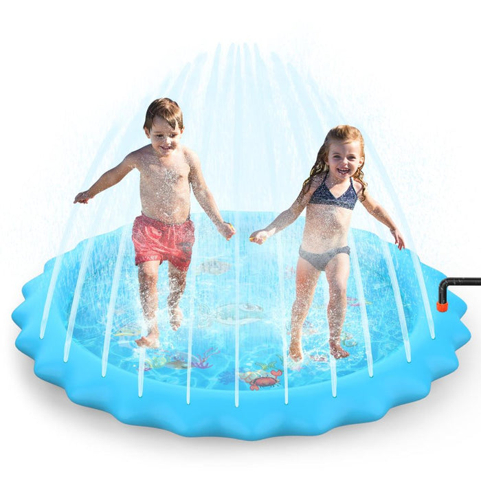 SOKA Blue Round Sprayer 0000257 - Multipurpose Splash Mat for Kids - Easy to Use - Heavy-Duty PVC - Ideal Summer Gift - Ages 5 to 14