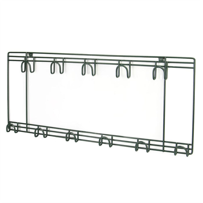 Garden Tool Rack | M&W | Organize & Access Your Tools | Wall-Mounted | Green Finish | Steel Material