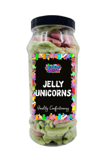 Retro Unicorn Gummy Sweets - Multicoloured Jelly Jar - Best Quality - Fast Delivery