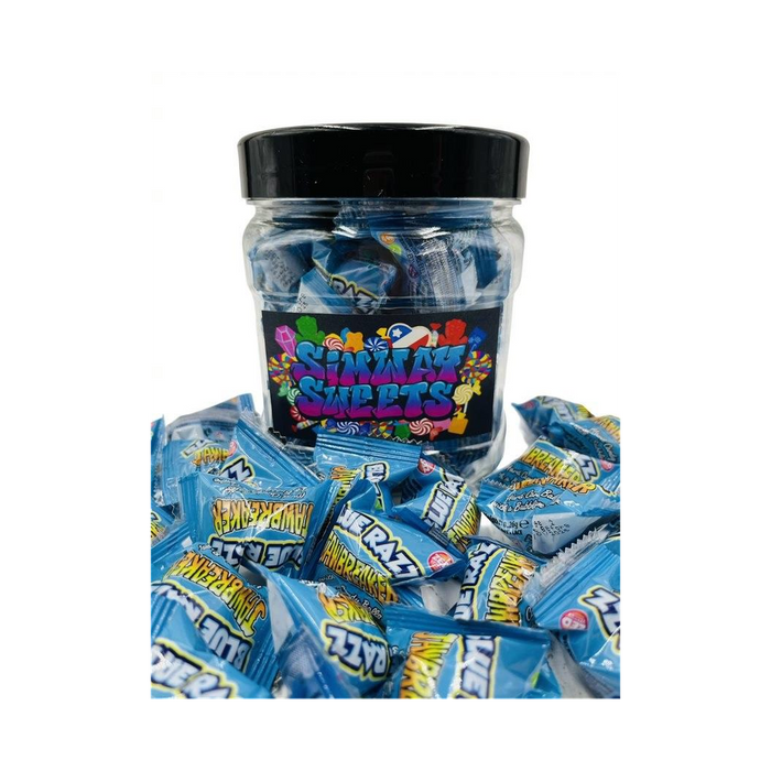 Delicious Blue Raspberry Jawbreakers x 40 | High Quality Hard Candy in a Reusable Jar | Fast Shipping