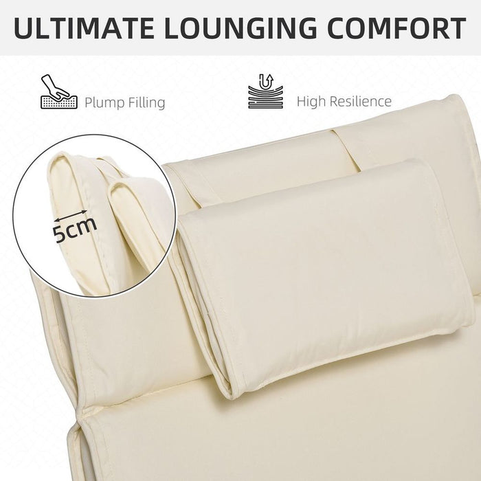 Premium Oversized Sun Lounger Chair Cushion - Extra thick, soft, and durable - Perfect for indoor and outdoor use