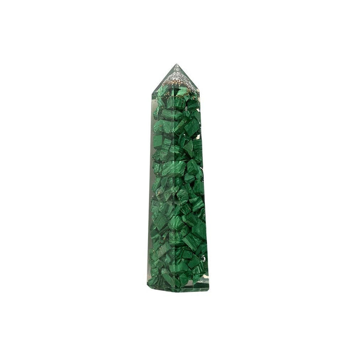 Premium Orgonite Obelisk Tower, Healing Energy Transmutation, 8x2x2cm