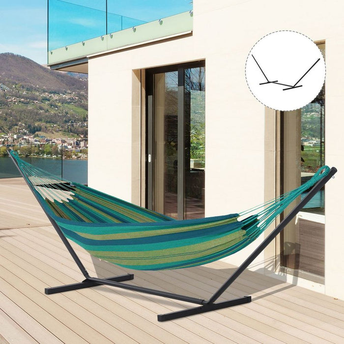 Ultimate Strength Metal Hammock Stand - Safe, Stable & Weather Resistant - Perfect for Indoor & Outdoor Relaxation