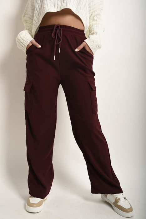 Stylish Wide Leg Trouser with Drawstring Waist & Flap Pockets