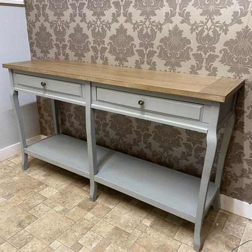 140CM WOODEN 2 DRAWER CONSOLE TABLE