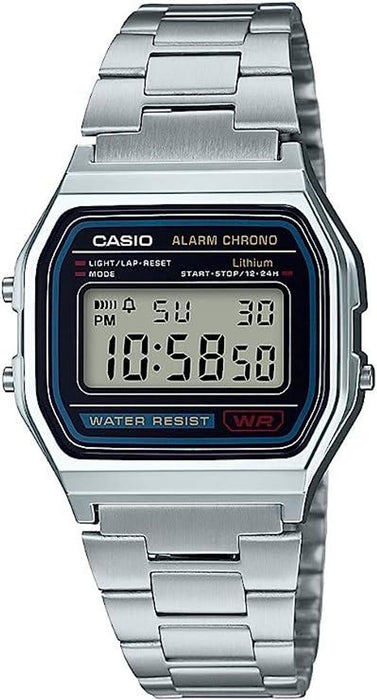 Casio Men's Digital Watch - Stainless Steel Bracelet - A158WA-1DF