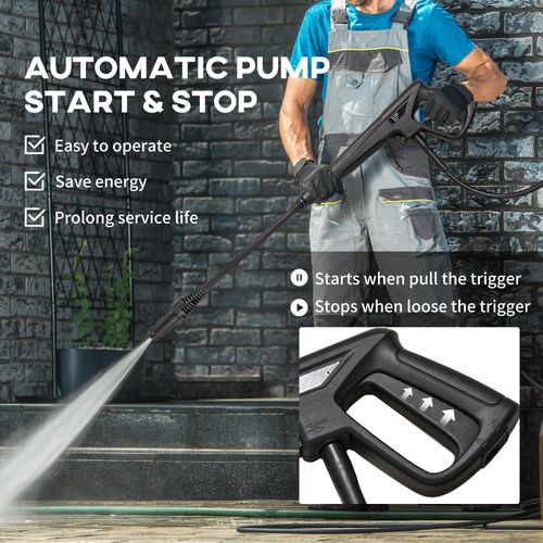 DURHAND Portable Power Washer 1800W, 150 Bar, 510 L/h for Garden, Car, Blue