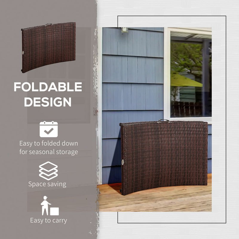 Premium Outsunny Folding Rattan Sun Lounger - Durable, Comfortable, Portable - Perfect for Your Outdoor Space