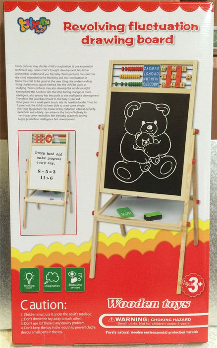 Multifunctional Standing Easel - 2-in-1 Dry Erase and Chalkboard - Includes Accessories - Easy Assembly - Ages 3+