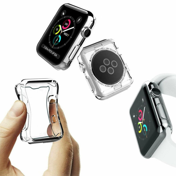 TPU All-around Protective Case for Apple Watch, 42mm - Transparent, Strong, and Durable