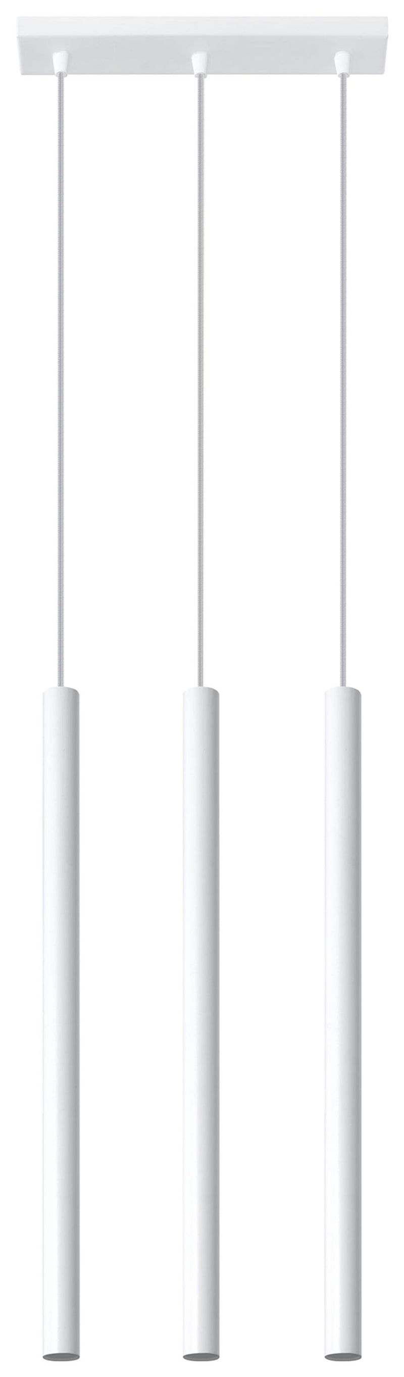 PASTELO 3 White Pendant Lamp - Modern Round Tube Shape LED G9 - Loft Design - Quality Assured