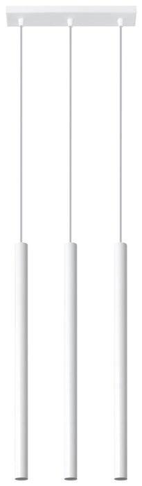 PASTELO 3 White Pendant Lamp - Modern Round Tube Shape LED G9 - Loft Design - Quality Assured