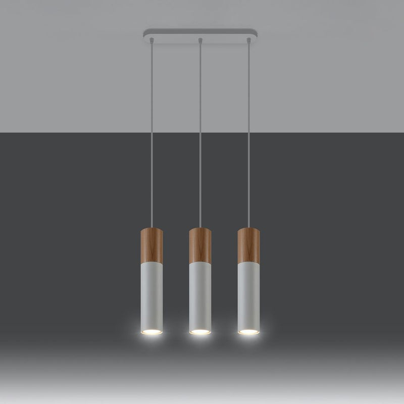 Pendant lamp steel, wood Pablo modern Design GU10
