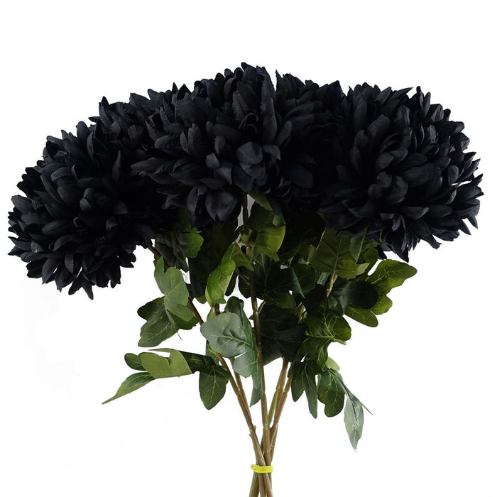 75cm Extra Large Reflex Chrysanthemum - Black