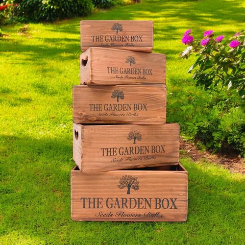 35/32/28/25/22CM SET 5 WOODEN BOXES