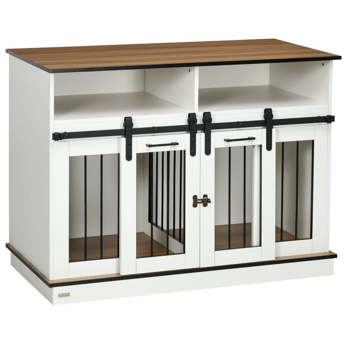 Stylish & Versatile Dog Crate Furniture: For Small & Large Dogs with Movable Divider