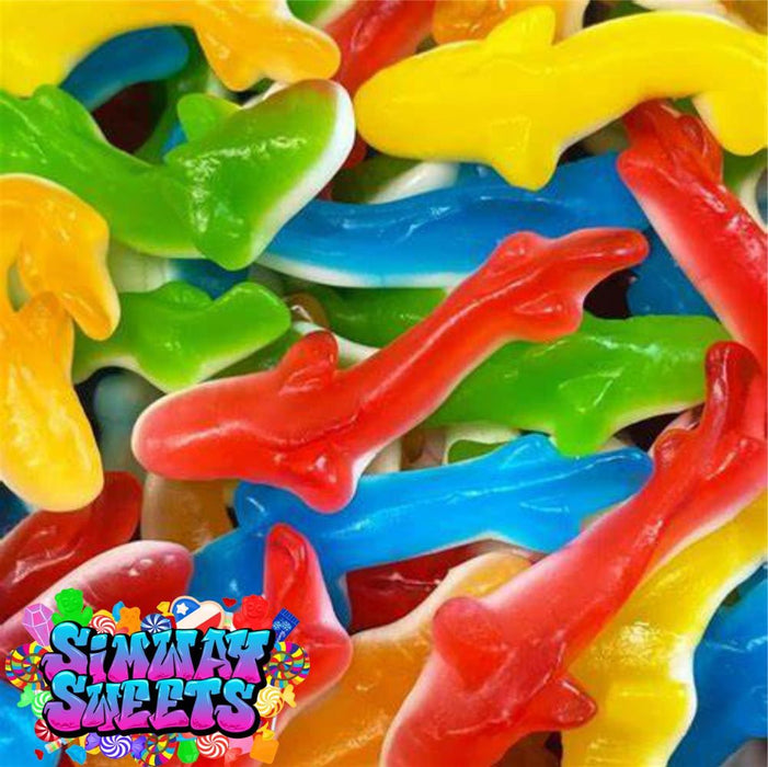 Jelly Sharks Gummies Gift Jar - Retro Sweets - Fast Delivery