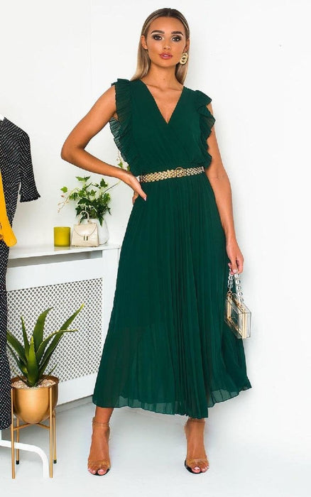 Elegant Pleated Maxi Dress - Quality Guaranteed