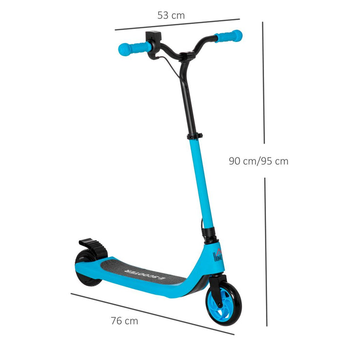 Blue HOMCOM Electric Scooter - 120W, Battery Level Display, Rear Brake