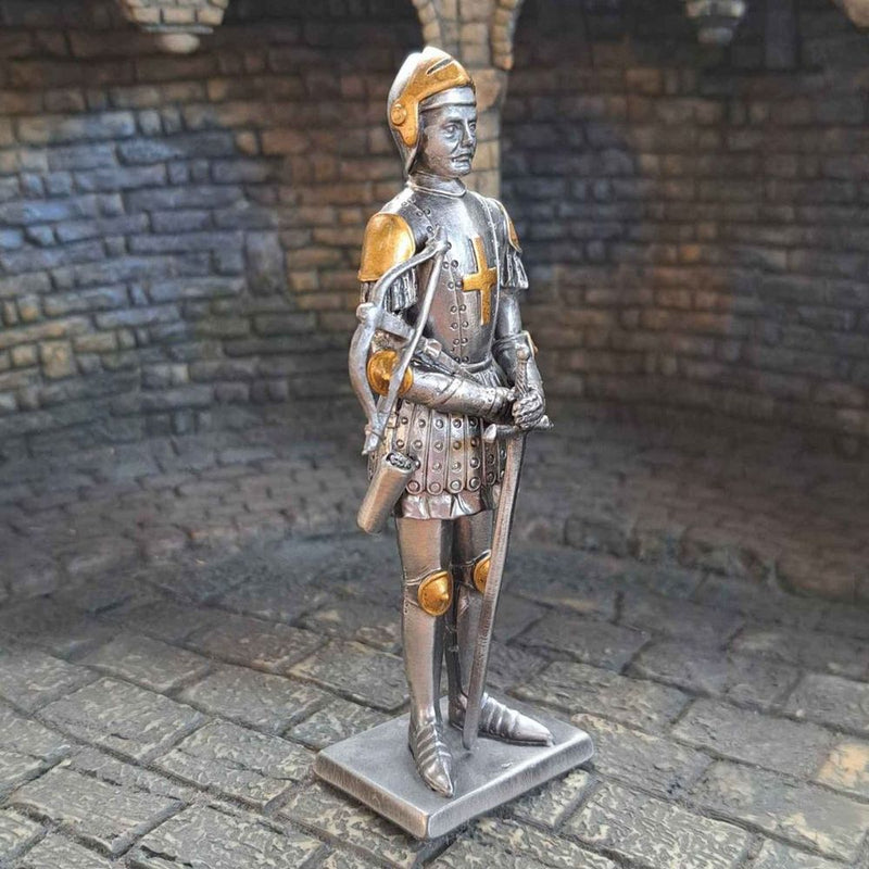 Knight With Crossbow (hand-cast statue sculpture) 11cm Height