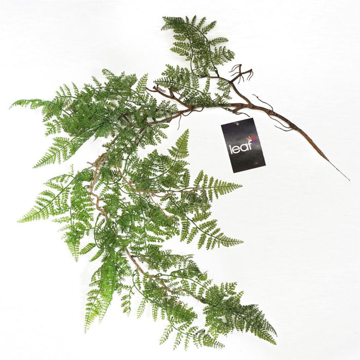 100cm Artificial Hanging Maidenhair Fern Plant Dark Green